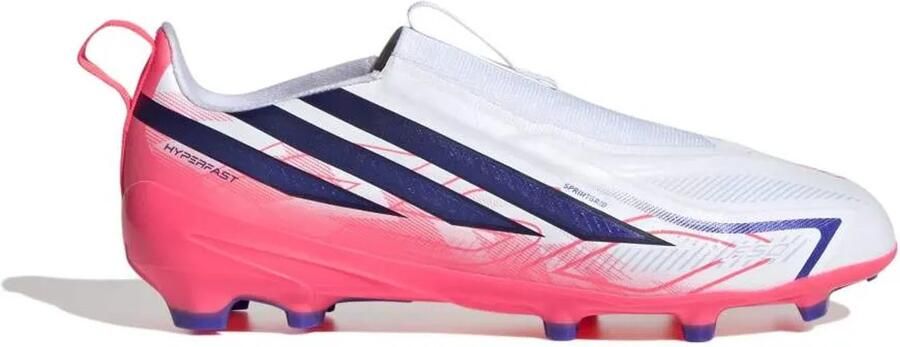 Adidas F50 Hyperfast League Laceless Fg Junioren Voetbalschoenen Wit 1 2 Kinderen - Foto 3