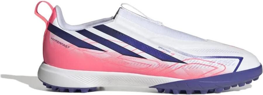 Adidas F50 Hyperfast League Laceless Tf Junioren Voetbalschoenen Wit 2 3 Kinderen