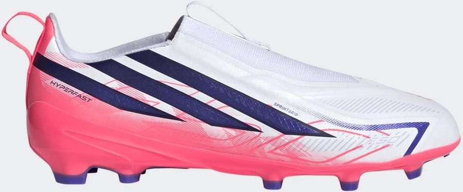 Adidas F50 Hyperfast League Laceless Fg Junioren Voetbalschoenen Wit 1 2 Kinderen