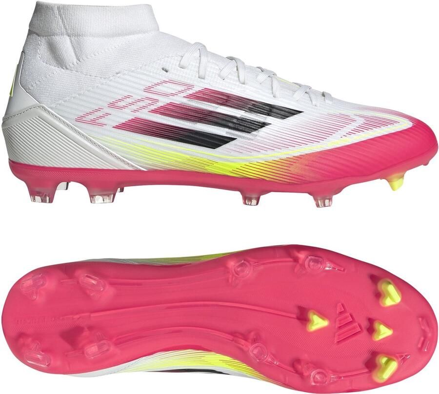 Adidas f50 league fg mg mid Voetbal schoen firm ground heren Wit geel