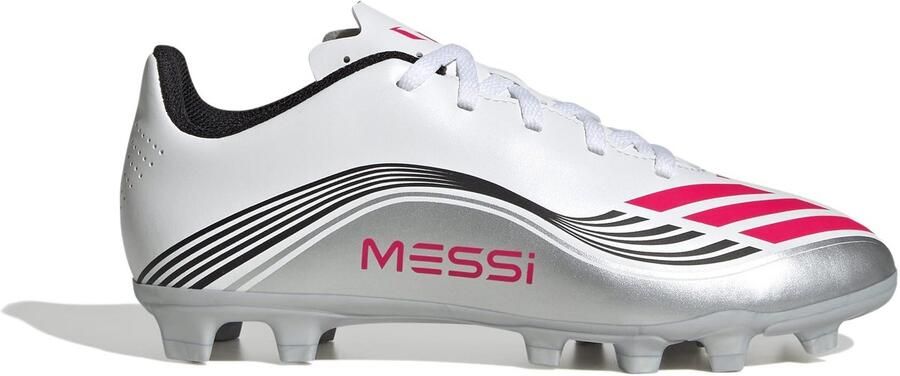 Adidas Perfor ce F50 Messi Club FG MG junior voetbalschoenen wit rood grijs - Foto 3