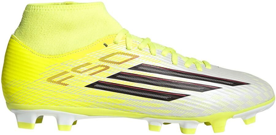 Adidas Heren F50 Club MID FG MG Voetbalschoen JQ4030 Yellow Core Black Clear Red