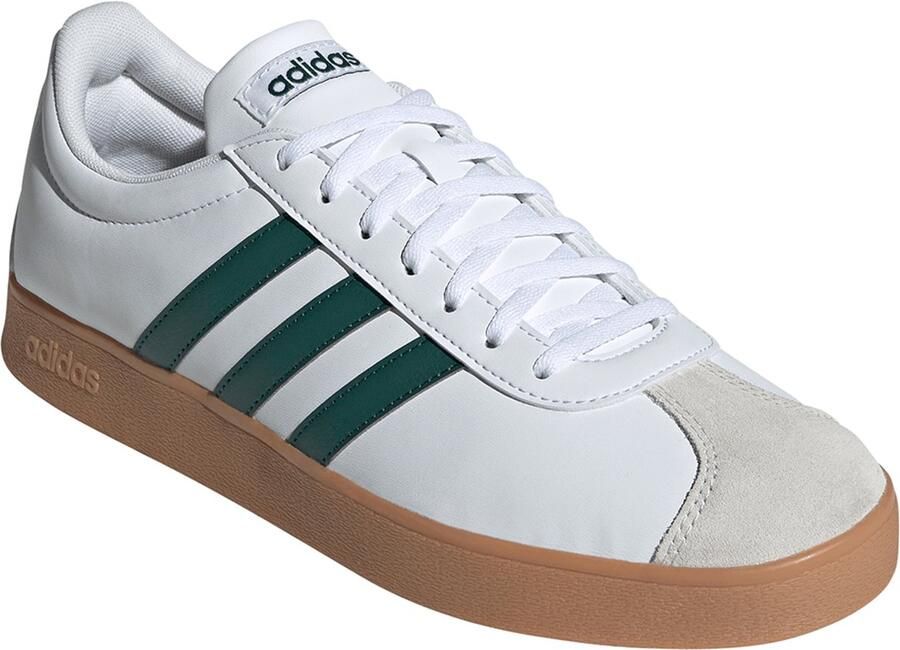 Adidas Heren VL COURT Base Sneakers Leren Schoenen ID3710 Cloud White Green - Foto 2