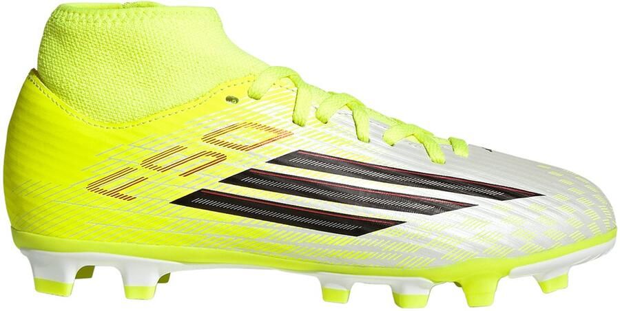 Adidas Kinderen F50CLUB MID FG MG Voetbalschoen J KI6175 Solar Yellow Core Black Clear Red
