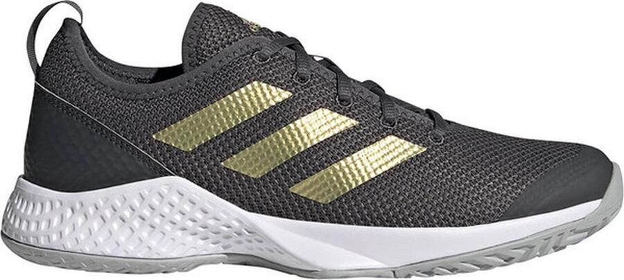 Adidas APAC Halo Multi-Court Tennisschoenen Grey Six Gold Metallic Cloud White Dames - Foto 3
