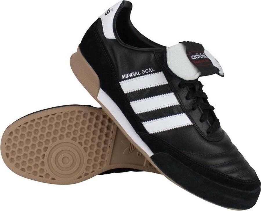 Adidas Mundial Goal Lederen Indoorschoen 41 1 3 Black White - Foto 7