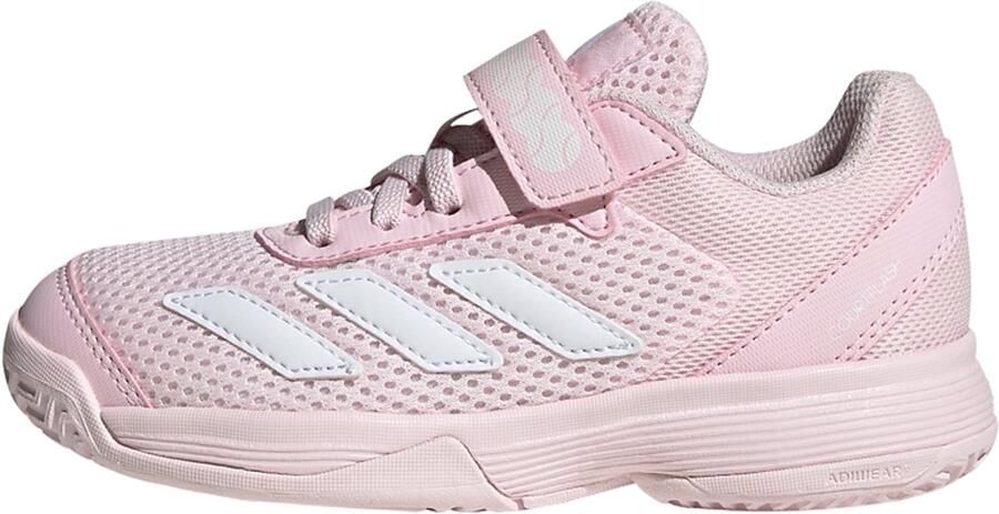 Adidas Perfor ce Courtflash Tennisschoenen Met Klittenband Kids Kinderen Roze