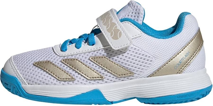 Adidas Perfor ce Courtflash Tennisschoenen Met Klittenband Kids Kinderen Wit