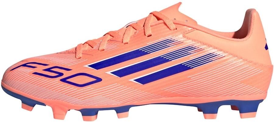 Adidas Perfor ce F50 Club FM MG Senior voetbalschoenen koraalrood wit kobaltblauw