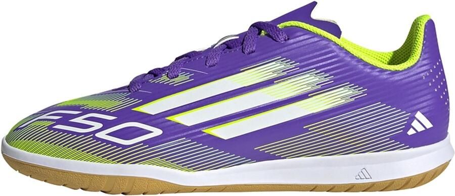 Adidas Perfor ce F50 Club IN junior voetbalschoenen paars wit geel
