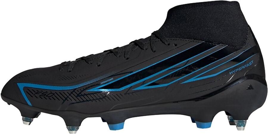 Adidas Perfor ce F50 Hyperfast League Mid Soft Ground Voetbalschoenen Unisex Zwart