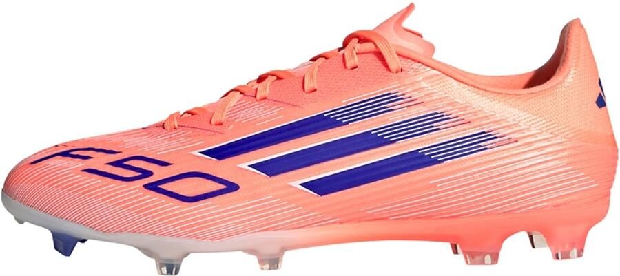 Adidas Perfor ce F50 League FG MG Senior voetbalschoenen koraalrood wit kobaltblauw