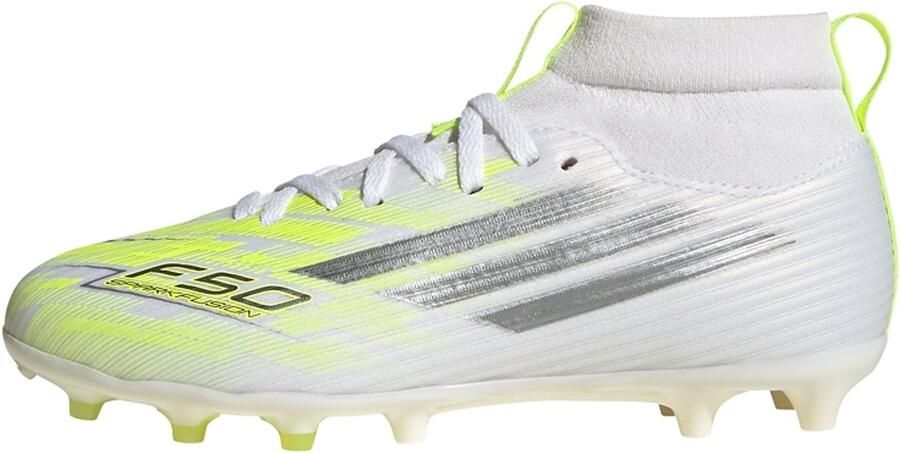 Adidas Perfor ce F50 Sparkfusion League Mid Cut Firm Ground Artificial Ground Voetbalschoenen Kids Kinderen Wit
