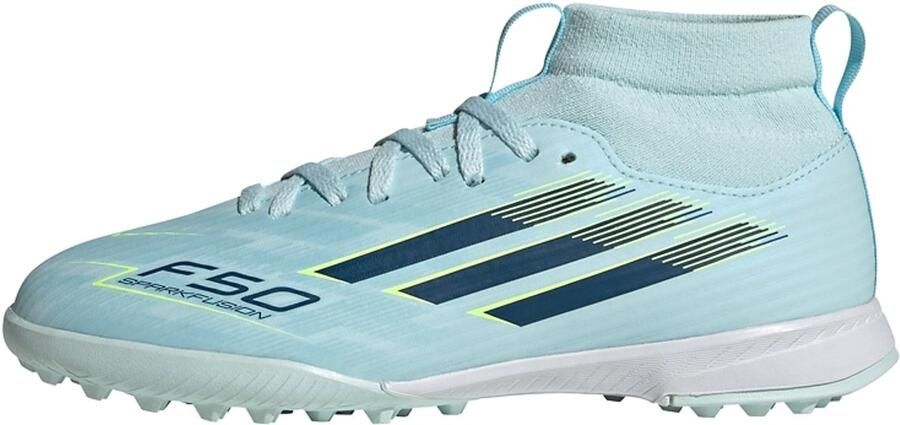 Adidas Perfor ce F50 SPARKFUSION LEAGUE Mid Cut Turf Voetbalschoenen Kids Kinderen Blauw