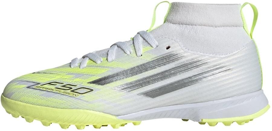 Adidas Perfor ce F50 SPARKFUSION LEAGUE Mid Cut Turf Voetbalschoenen Kids Kinderen Wit