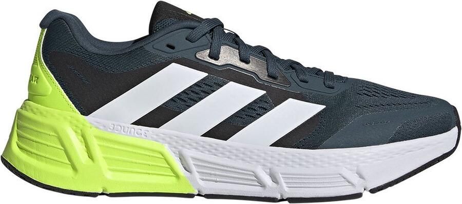 Adidas Performance Questar 2 Bounce hardloopschoenen petrol geel