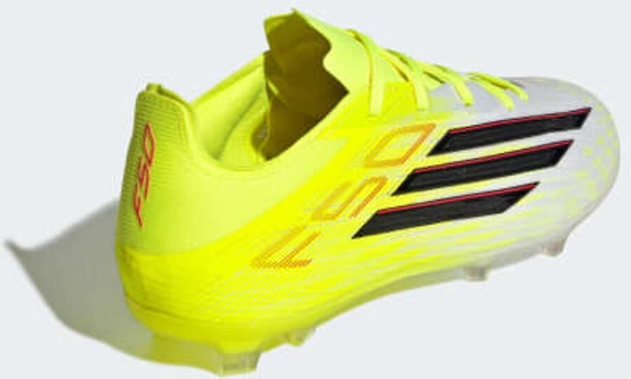 Adidas F50 Elite Gras Voetbalschoenen (FG) Kids Neongeel Zwart Rood