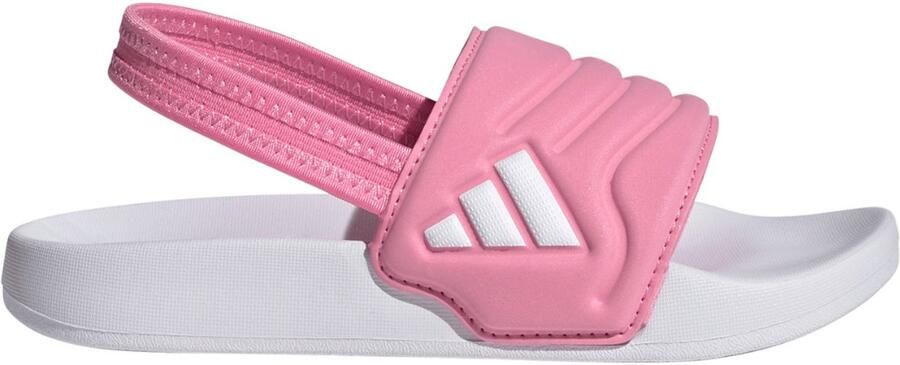 Adidas Sportswear Adilette Estrap 2.0 badslippers met hielbandje roze wit