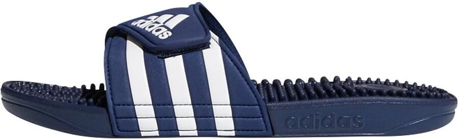 Adidas Adissage Slides Slippers en Sandalen Blauw 2 3 Mesh Synthetisch