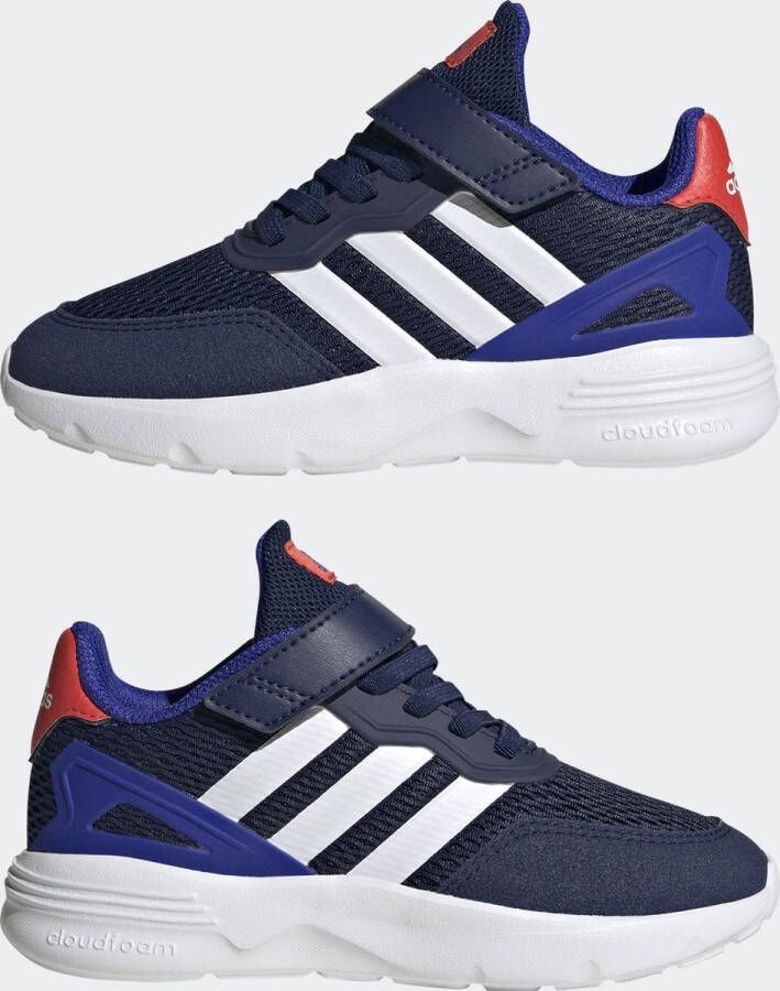 Adidas Sportswear Nebzed Lifestyle Running Schoenen met Elastische Veters en Klittenband Kinderen Blauw - Foto 6