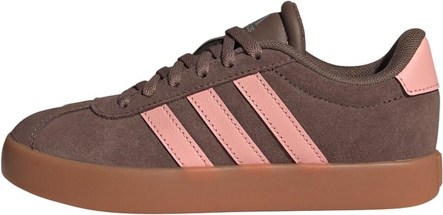 Adidas Sportswear VL Court leren sneakers bruin lichtroze - Foto 4