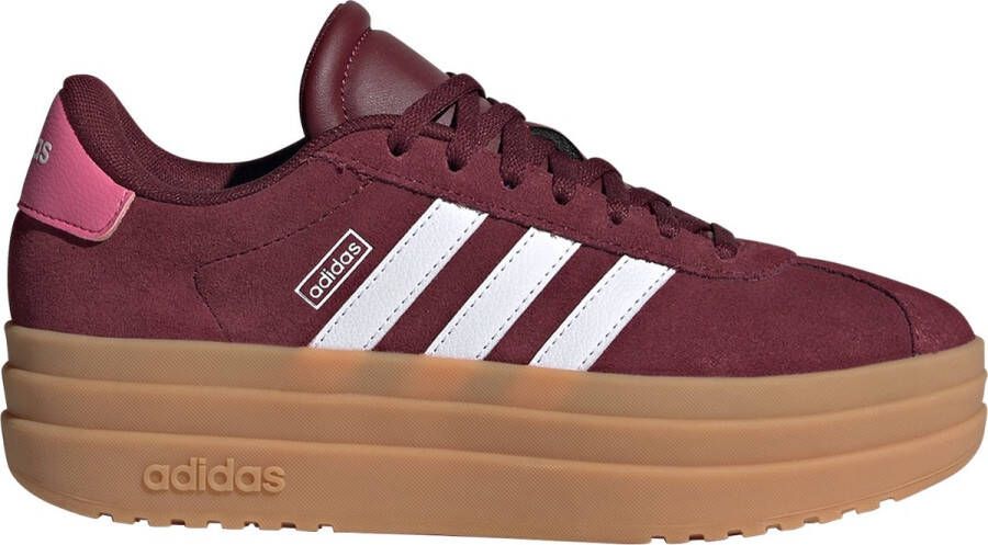 Adidas Sportswear VL Court Bold suède sneakers donkerrood wit Suede 36 2 3
