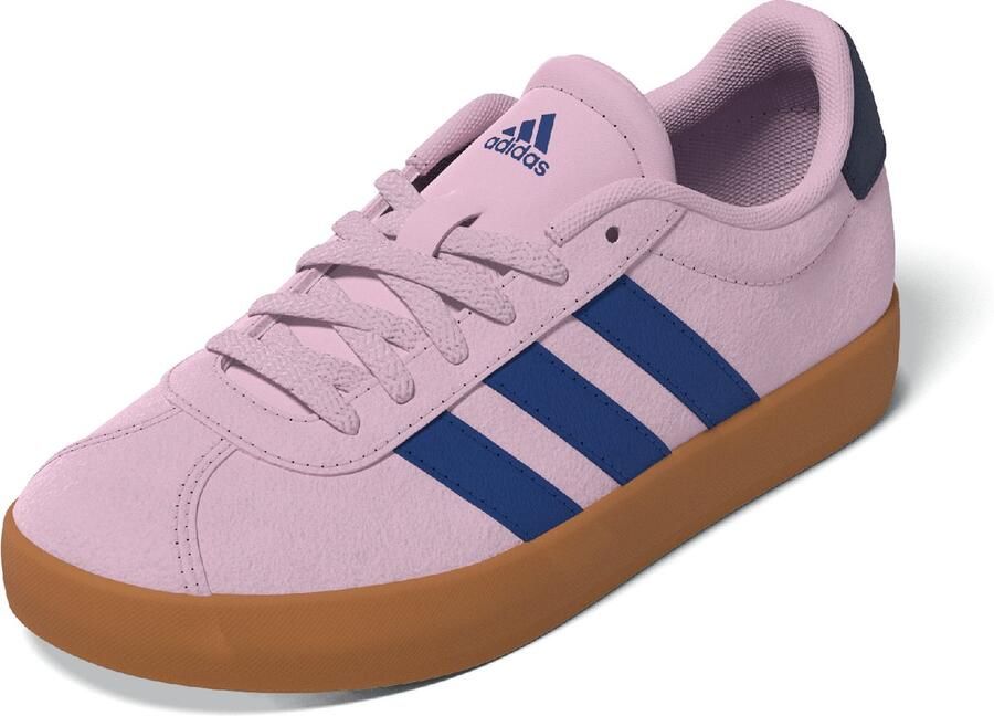 Adidas VL Court 3.0 K unisex kinder sneaker suède KI9492 royal blue clear pink