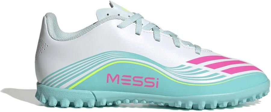 Adidas Perfor ce F50 Messi Club TF junior voetbalschoenen wit roze lichtgroen - Foto 4