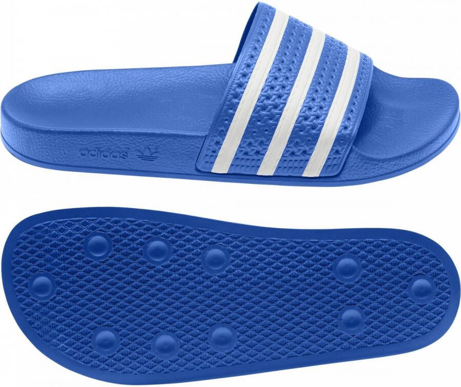 Adidas Originals Adilette Slippers Heren Glow Blue Cloud White Glow Blue  Dames - Schoenen.nl