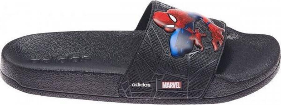 Adidas Kids adidas Adilette Spiderman Badslippers Kids Zwart Rood Blauw