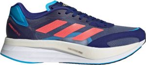 Adidas Adizero Boston 10 Heren Sportschoenen Hardlopen Weg rood blauw