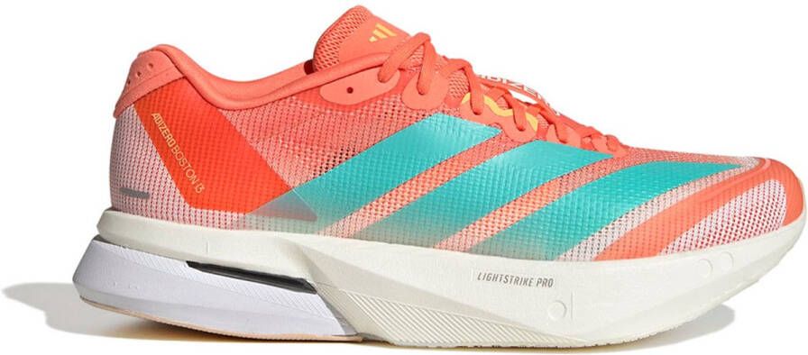 Adidas Adizero Boston 13 Sneakers Dames Oranje 2 3 Mesh Synthetisch