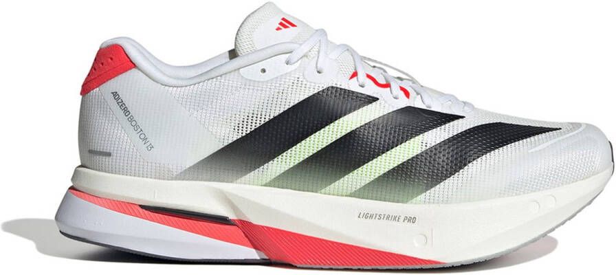 Adidas Adizero Boston 13 Heren Schoenen Wit Maat: 41 1 3 Mesh Synthetisch Foot Locker
