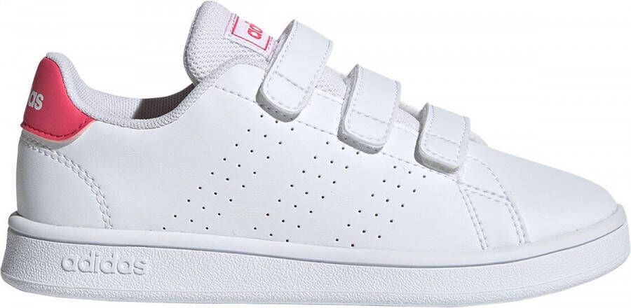 adidas Advantage Meisjes Sneakers White Real Pink White