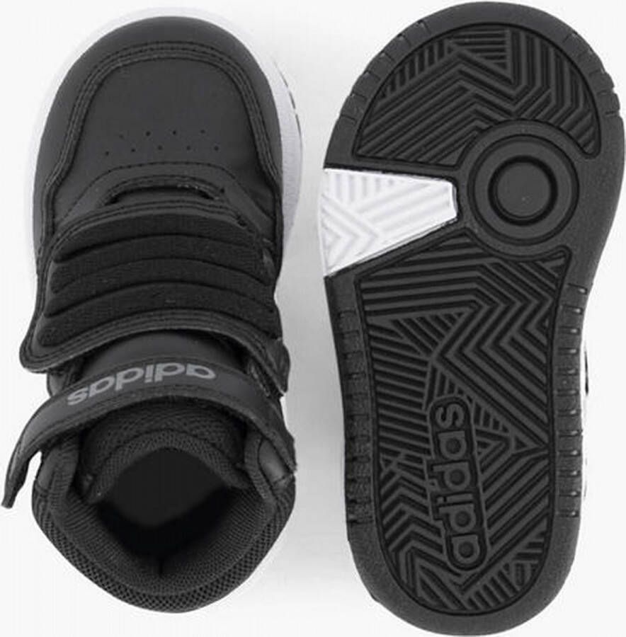 Adidas Sportswear Hoop Mid sneakers zwart wit grijs Imitatieleer 27