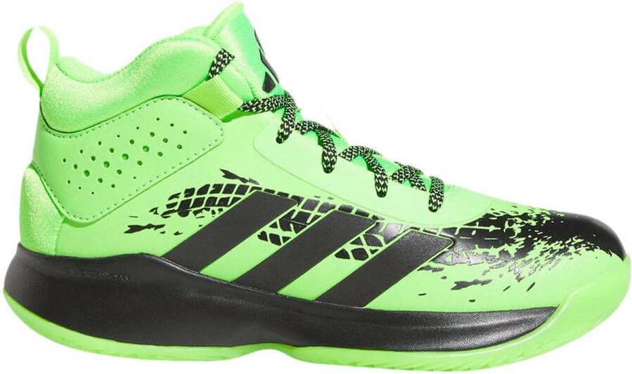 Adidas Cross Em Up 5 Brede Basketbalschoenen Voor Kinderen Green Kinderen