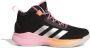 Adidas Cross Em Up 5 kinderen Wide Sportschoenen Volleybal zwart roze - Thumbnail 1