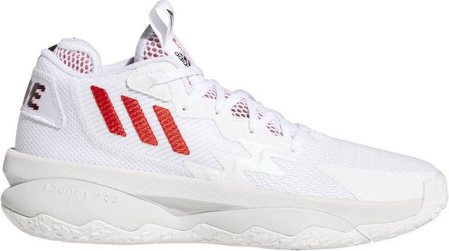 Adidas Performance Dame 8 J De schoenen van het basketbal Gemengd kind Witte