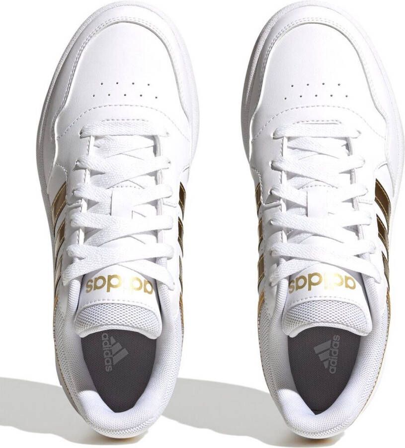 Adidas HOOPS 3.0 Low Dames Classic Sneakers Schoenen Wit-Gold HP7972 - Foto 2