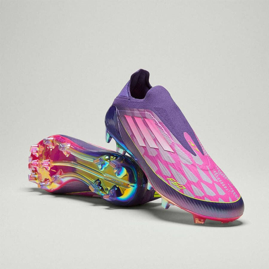 Adidas F50 Elite Ly Laceless Fg Voetbalschoenen Paars