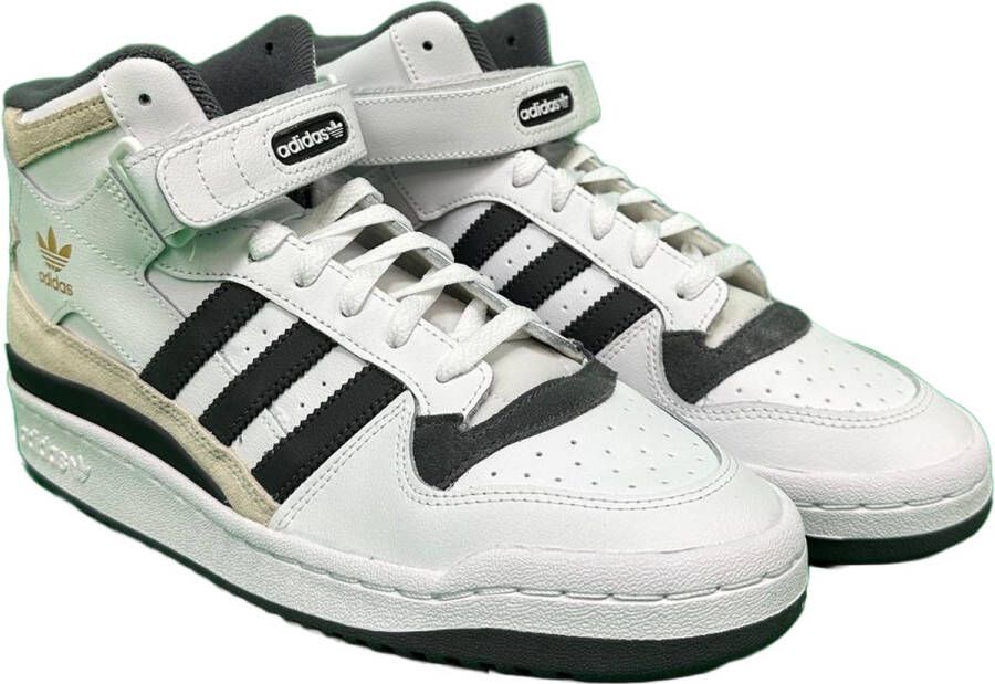 adidas Forum Mid Sneakers Wit Beige Grijs