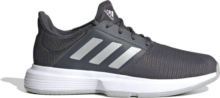 Adidas GameCourt Tennisschoenen Grey Six Silver Metallic Purple Tint Dames