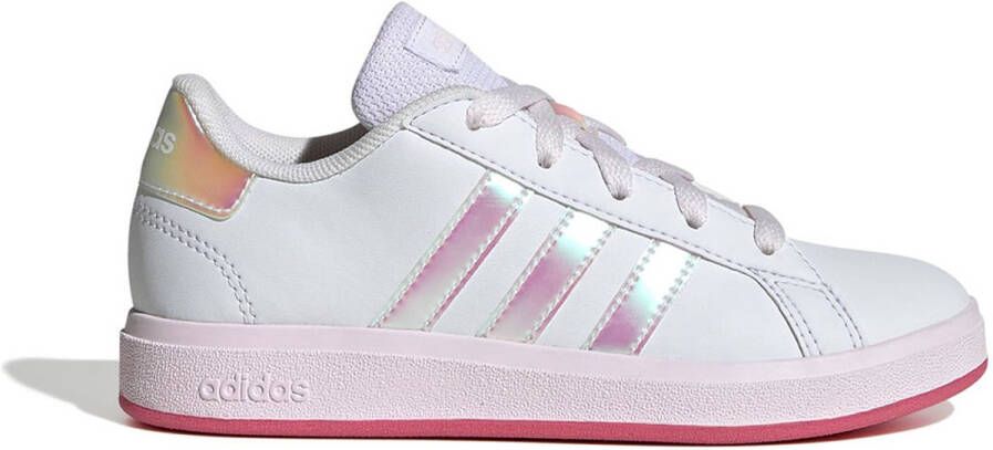 Adidas Grand Court Lifestyle Lace Tennis Schoenen Wit Jongen