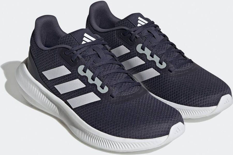 Adidas Performance Runfalcon 3.0 hardloopschoenen donkerblauw wit zwart - Foto 2