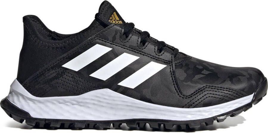 Adidas Hockey Youngstar hockeyschoenen Black white gold met. Hockey Hockeyschoenen Veld