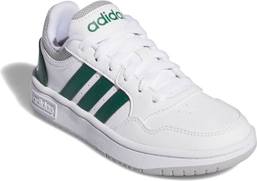 Adidas Hoops 3.0 K sneaker sportschoen kinderen jeugd unisex IG3830 wit groen - Foto 2