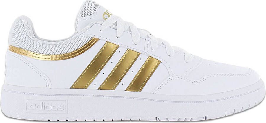 Adidas HOOPS 3.0 Low Dames Classic Sneakers Schoenen Wit-Gold HP7972 - Foto 7