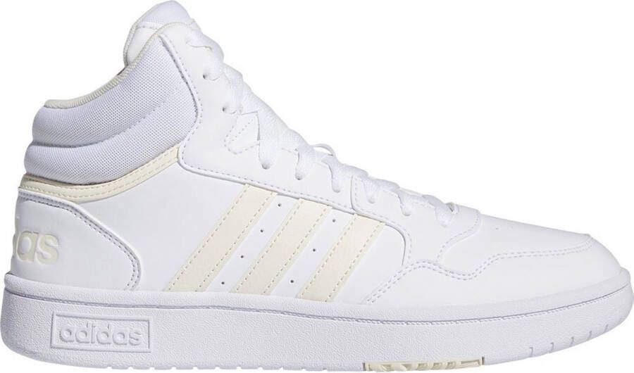 adidas Hoops 3.0 Mid Basketbal Schoenen Wit Man