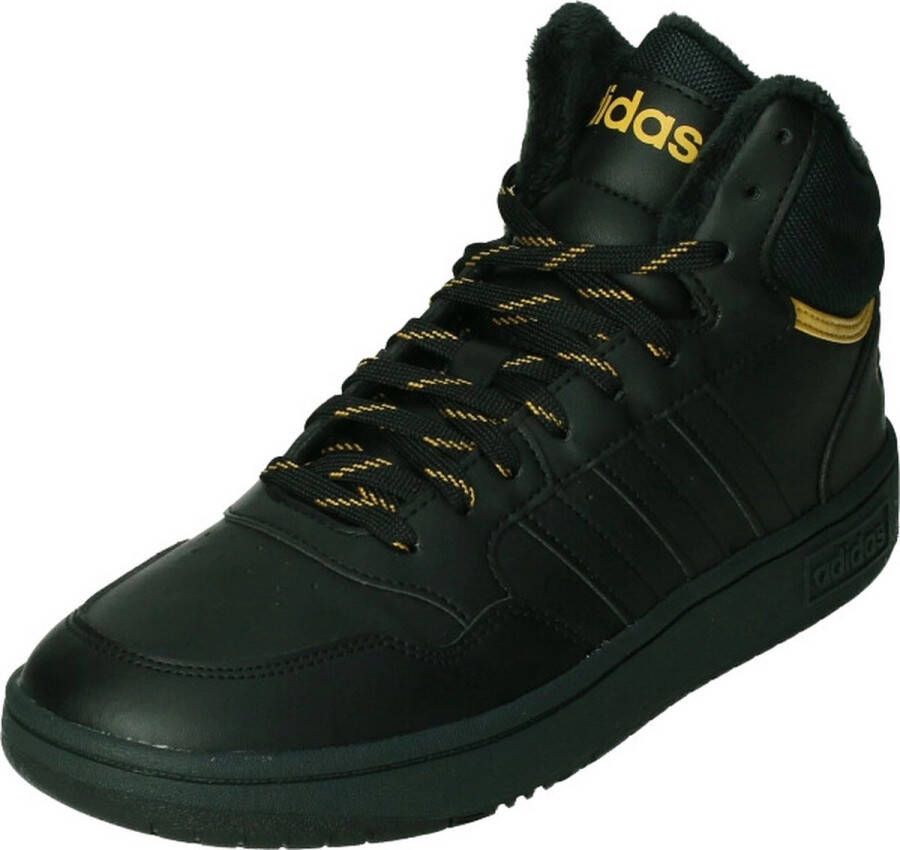 Adidas Sportswear Hoops Mid 3.0 sneakers zwart geel Imitatieleer 38 2 3