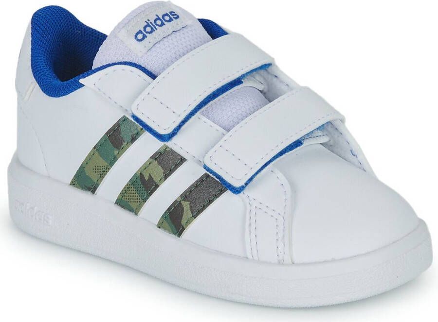 Adidas Sportswear Grand Court 2.0 sneakers wit zwart oranje Imitatieleer 22
